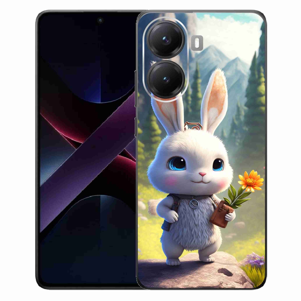 Gél borítás mmCase a Xiaomi Poco X7 Pro 5G számára - aranyos nyuszi