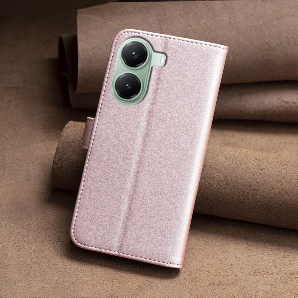 BNF könyv tok Xiaomi Poco X7 Pro 5G - rózsaarany színben