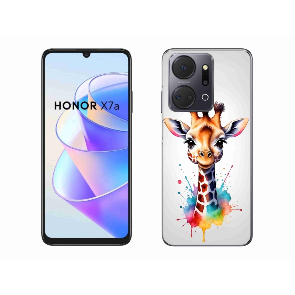 Zselés borítás mmCase a Honor X7a készülékhez - zsiráf 1