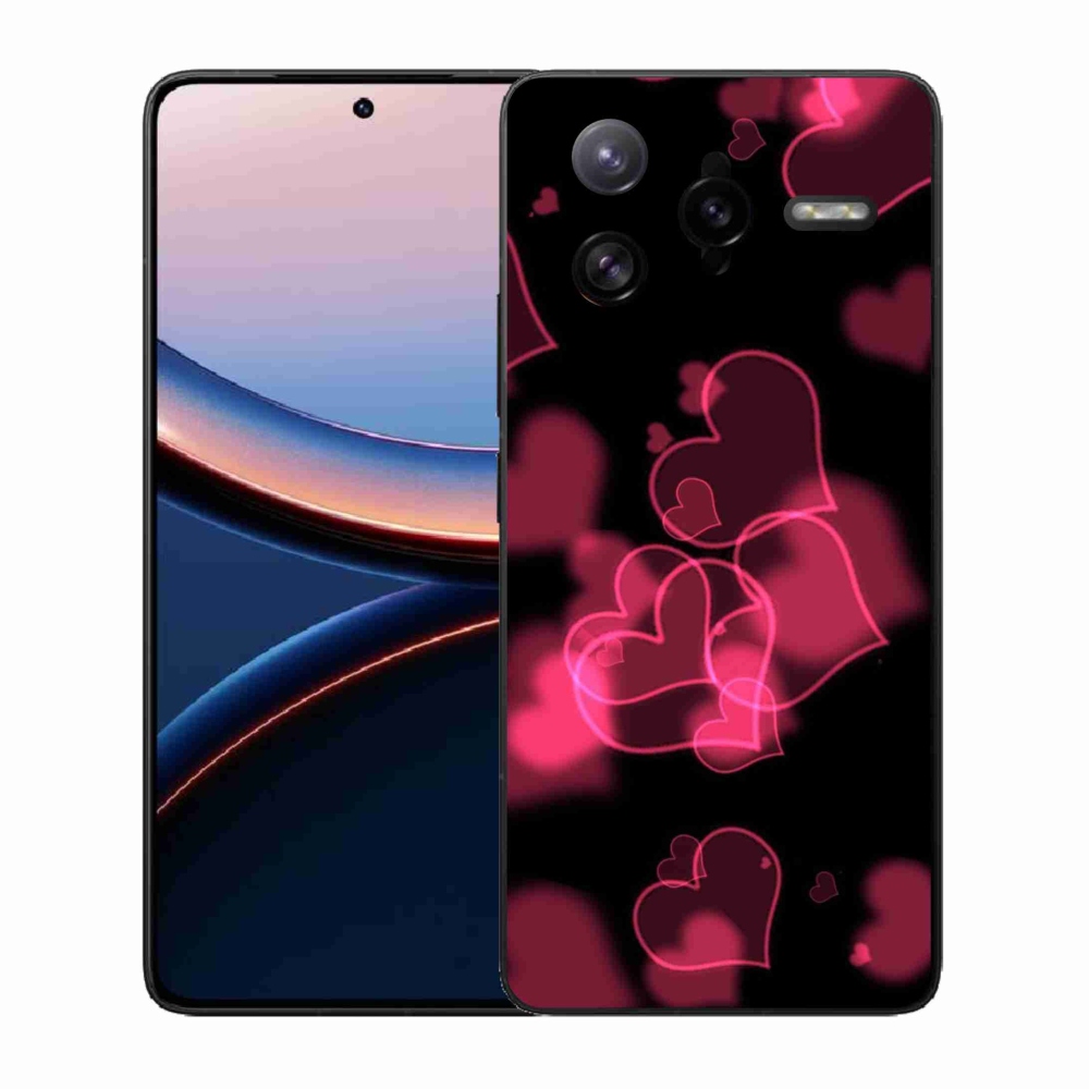 Gél borítás mmCase a Xiaomi Poco F7 Ultra számára - piros szívek