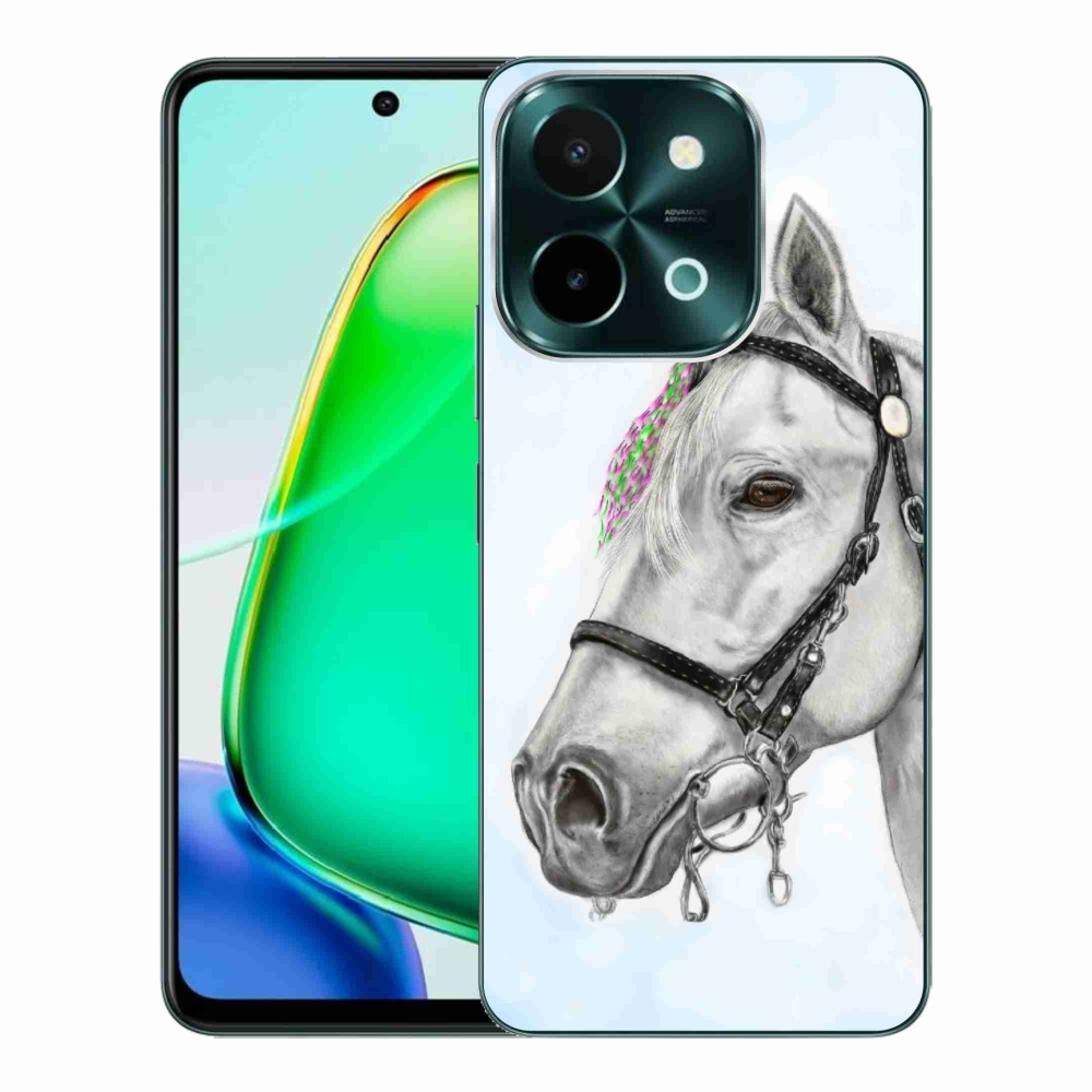 Zselés borítás mmCase a Vivo Y28-hoz - fehér ló 1