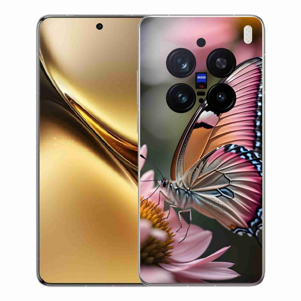 Zselés borítás mmCase a Vivo X200 Pro 5G készülékhez - színű pillangó