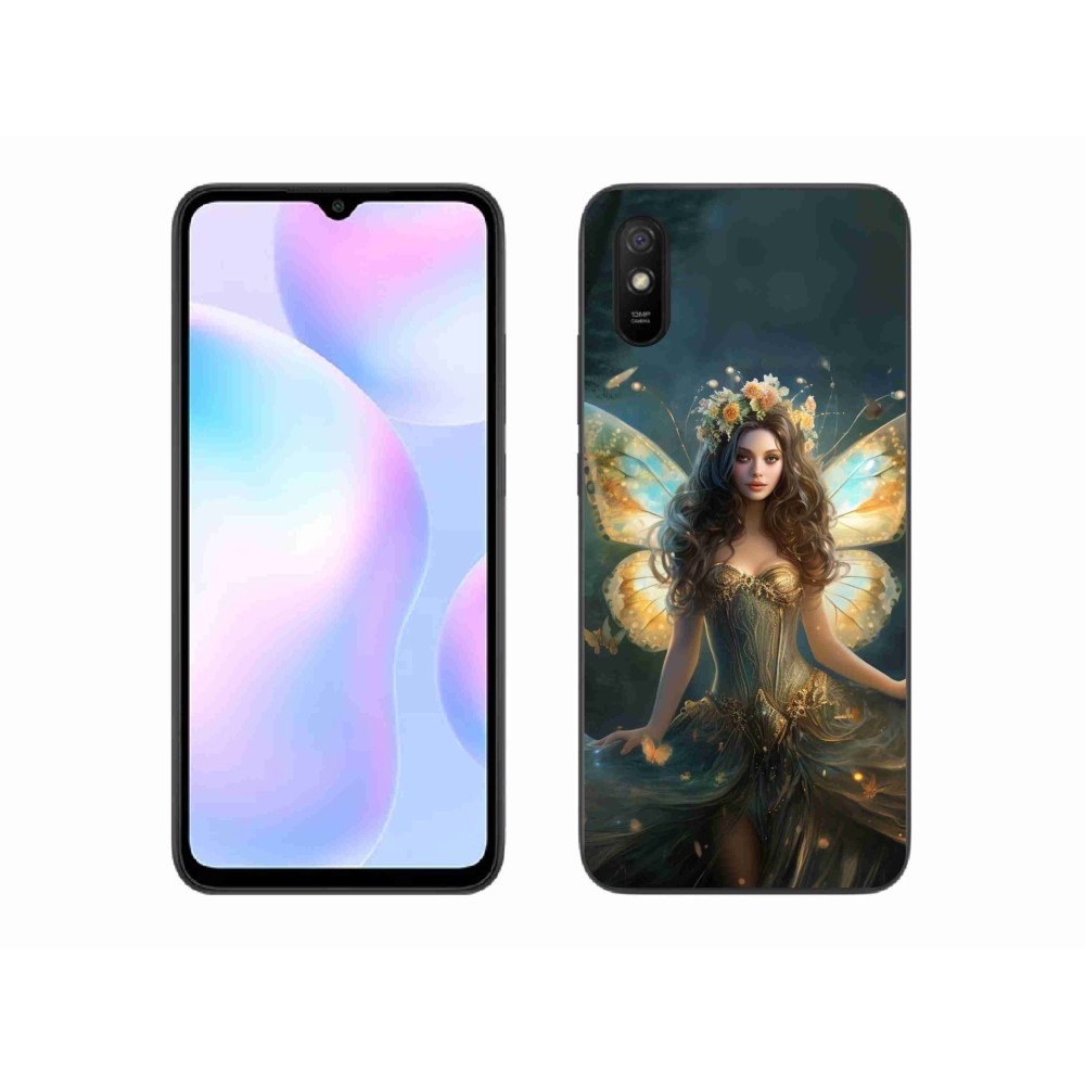 Gél borítás mmCase a Xiaomi Redmi 9A számára - pillangó nő