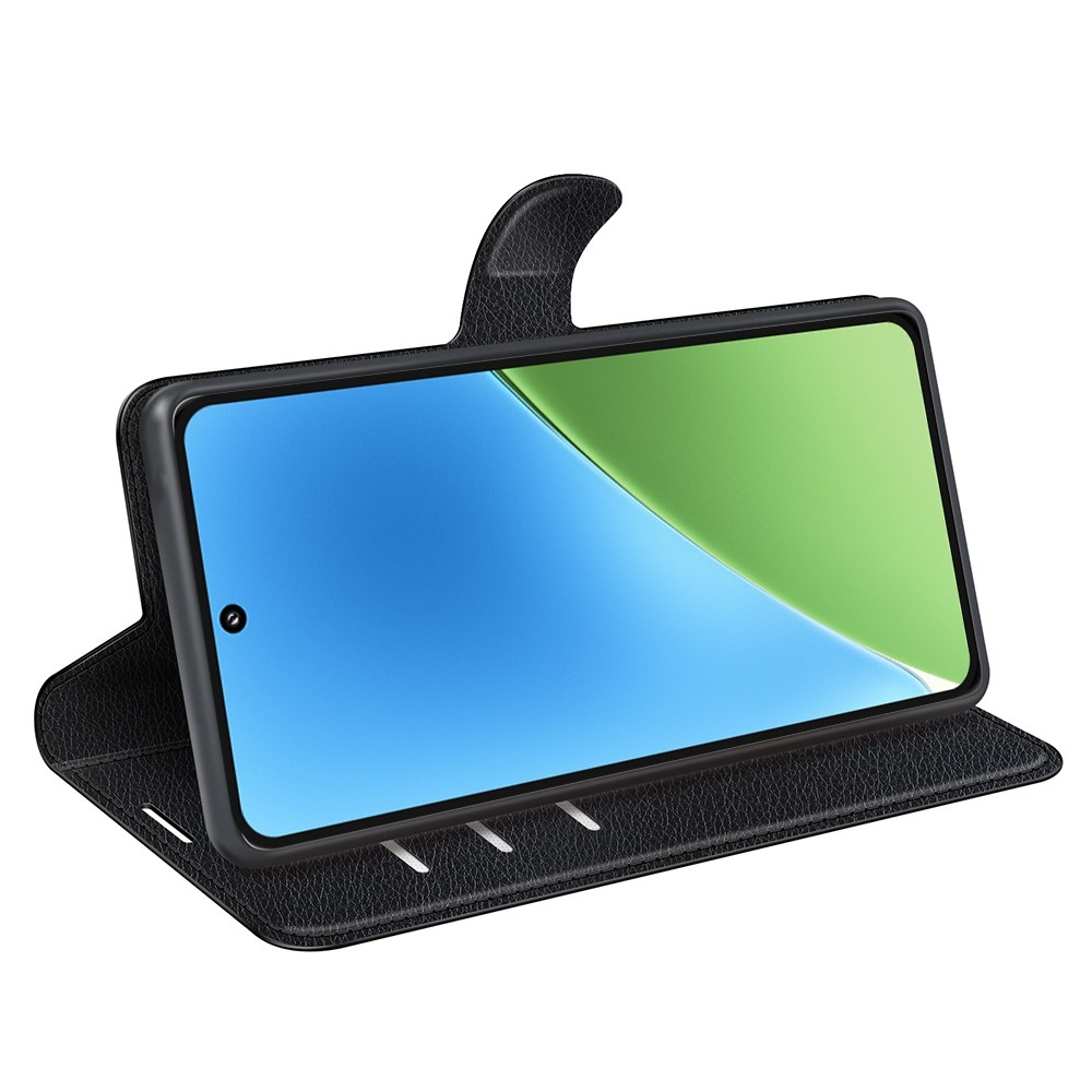 Litchi könyv tok Xiaomi 15-öshöz - fekete