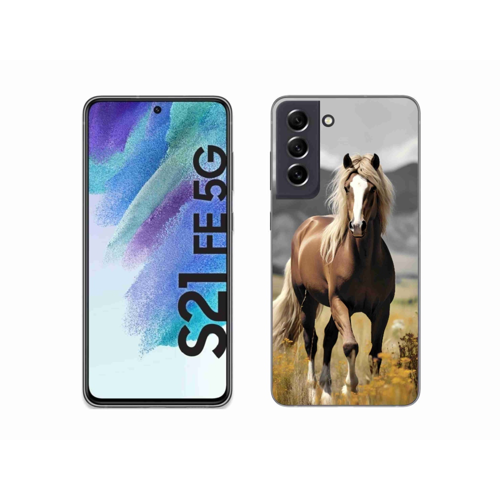 Zselés borítás mmCase Samsung Galaxy S21 FE 5G - barna ló 1