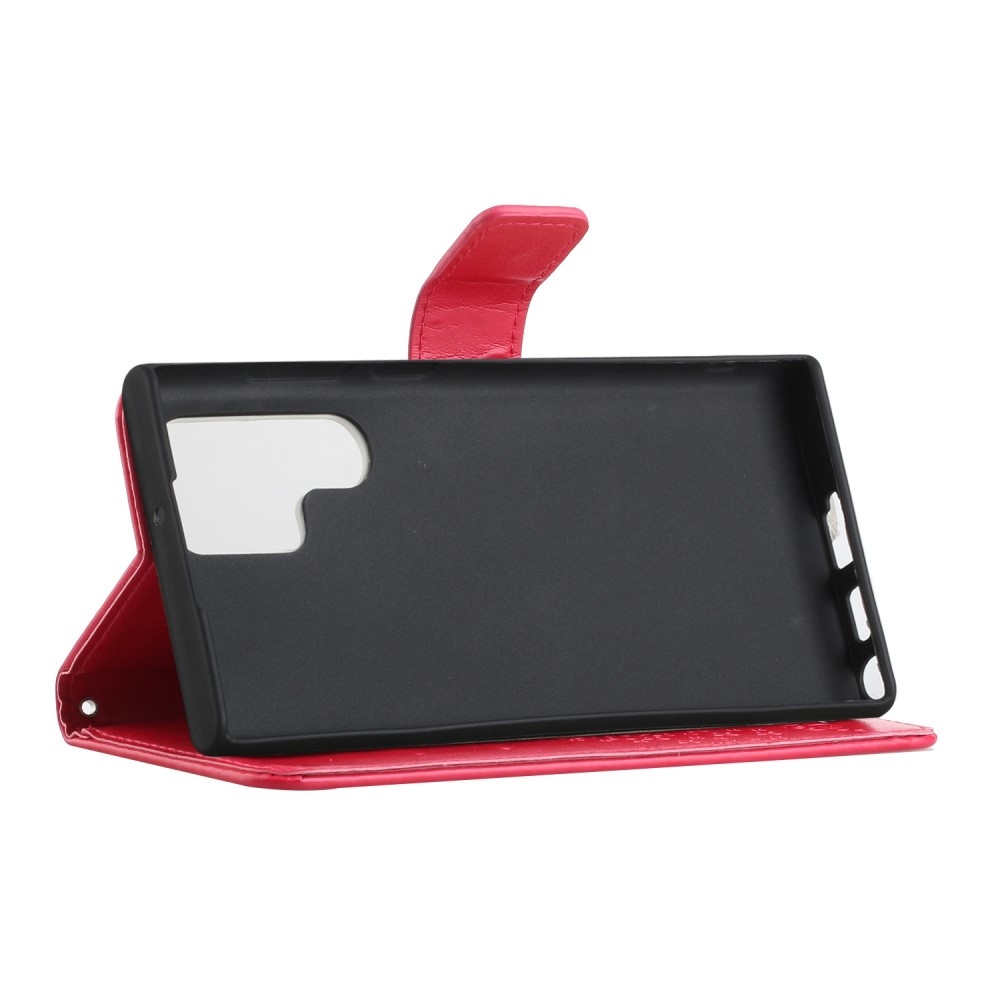 Fás könyv tok Samsung Galaxy S24 Ultra készülékhez - piros