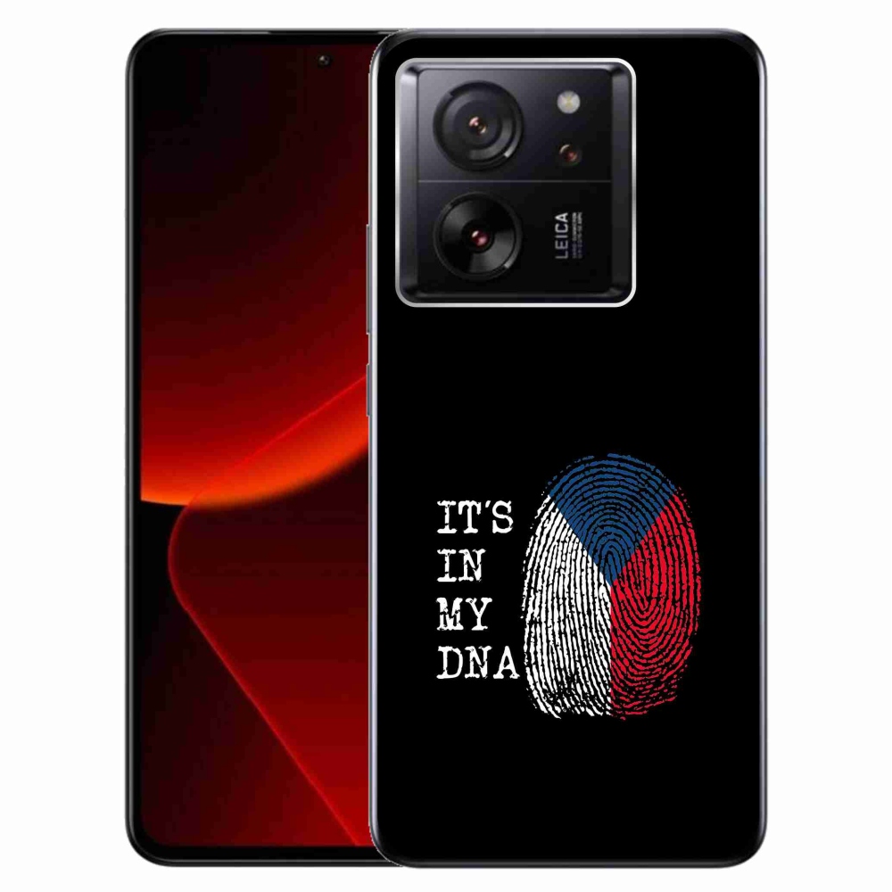 Gél borító mmCase a Xiaomi 13T/13T Pro - zászlós ujjlenyomat fekete háttérrel