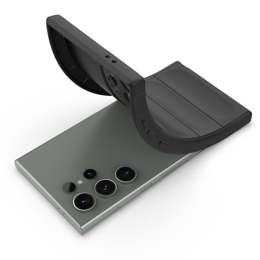 Rugg tartós zselés tok Samsung Galaxy S24 Ultra készülékhez - fekete