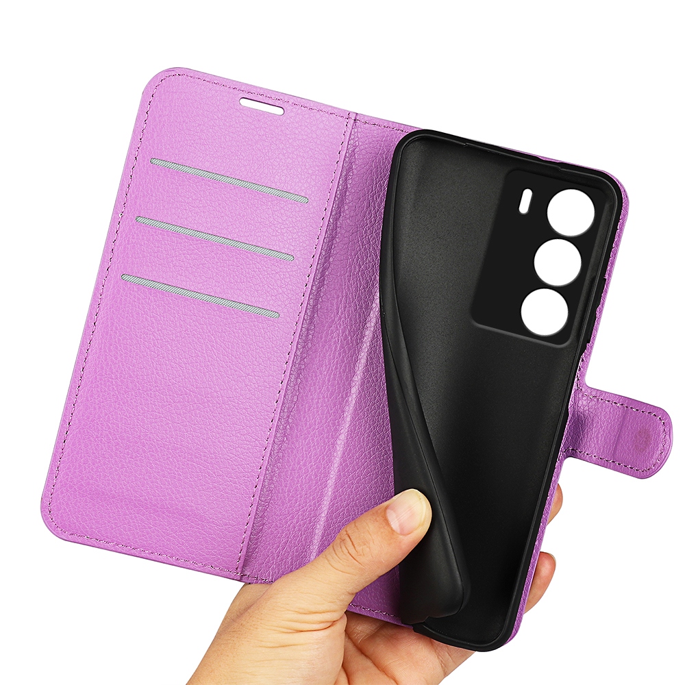 Litchi könyvtáska a Realme C71 készülékhez - lila