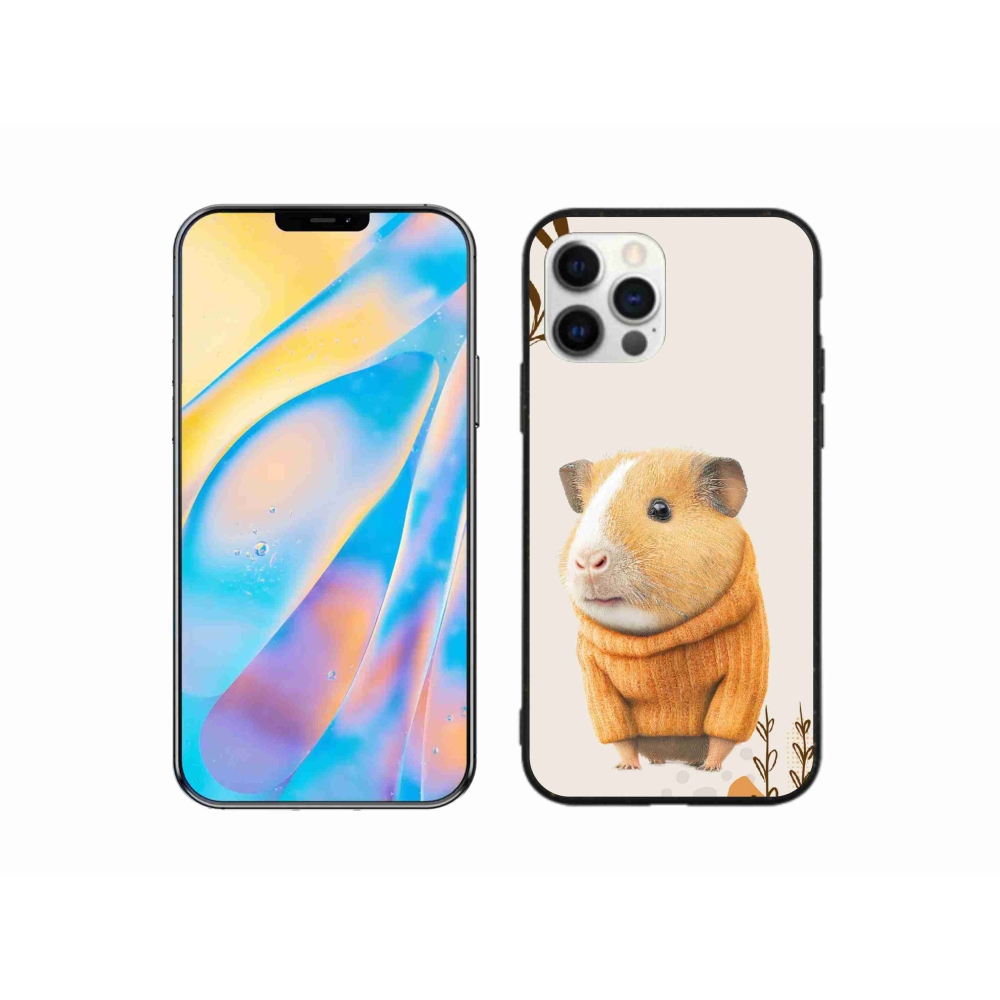 Gél borítás mmCase iPhone 12 készülékhez - tengerimalac pulóverben