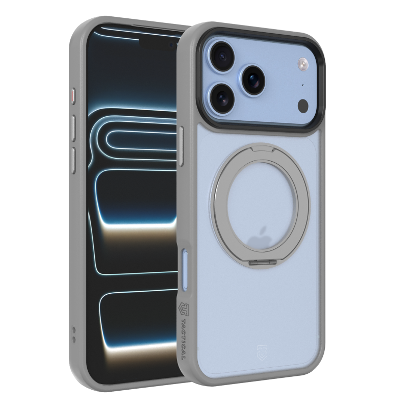 Tactical MagForce Hyperstand tok az Apple iPhone 17 Pro/18 Pro készülékekhez, világosszürke