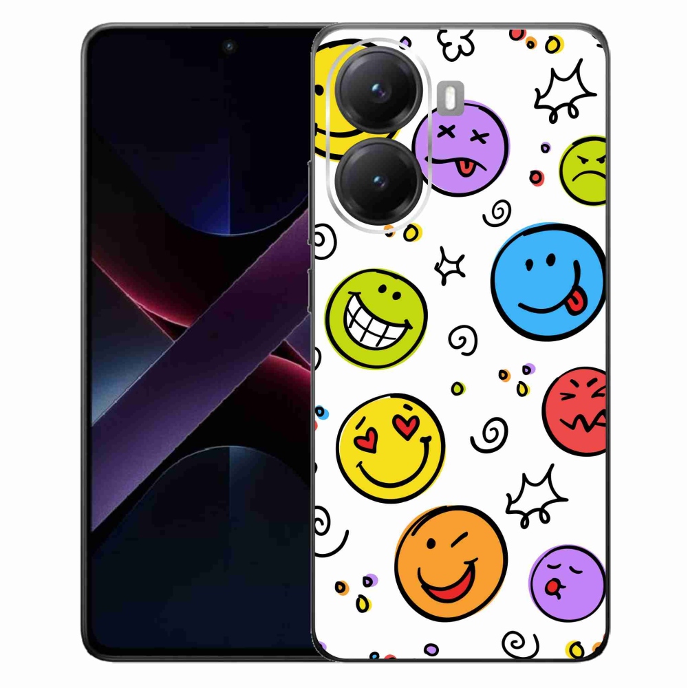 Gél borítás mmCase a Xiaomi Poco X7 Pro 5G számára - smiley-k