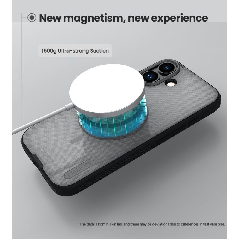 Nillkin Super Frosted PRO mágneses hátsó borítás Apple iPhone 17 átlátszó fekete