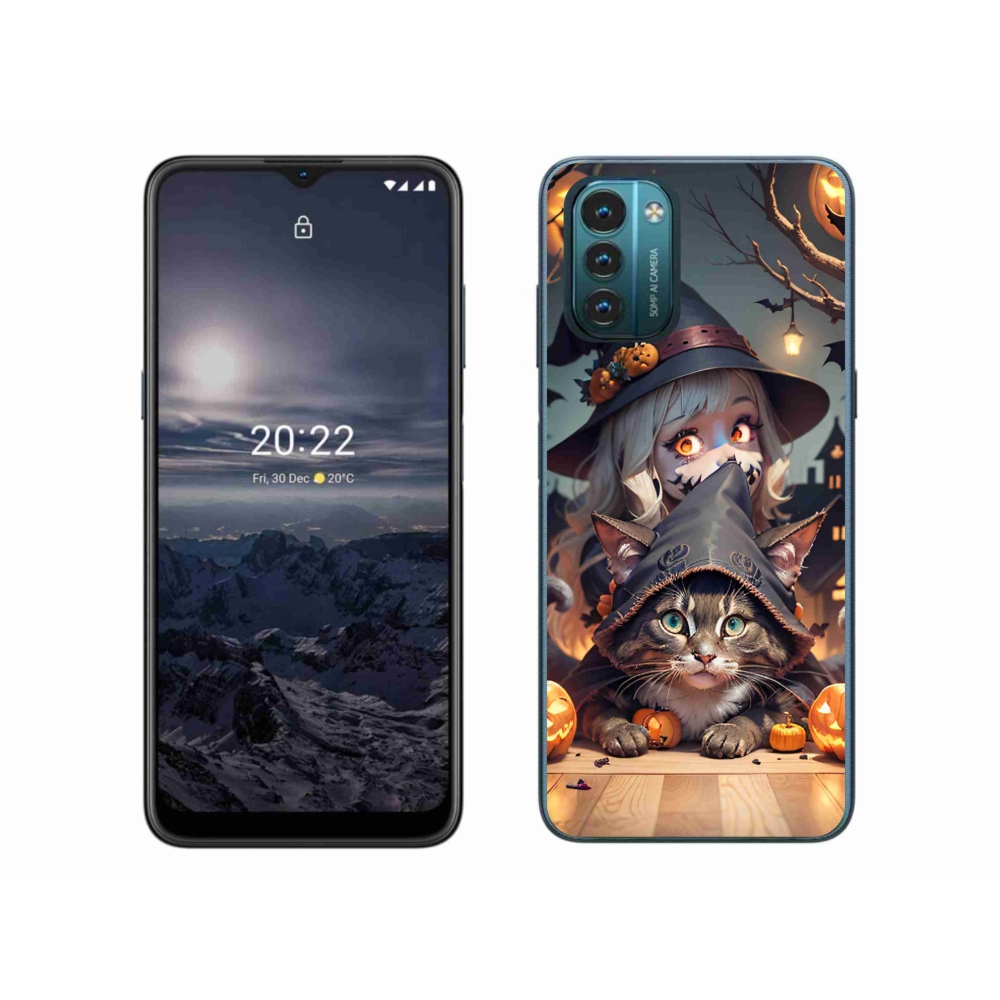 Zselés borítás mmCase a Nokia G11/G21 készülékhez - boszorkány macskával