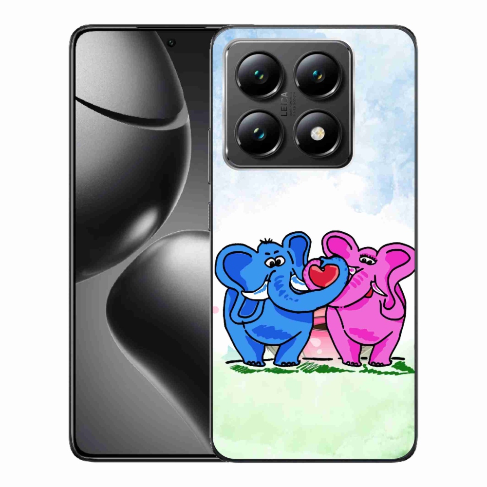 Gél borító mmCase a Xiaomi 14T-hez - szerelmes elefántok