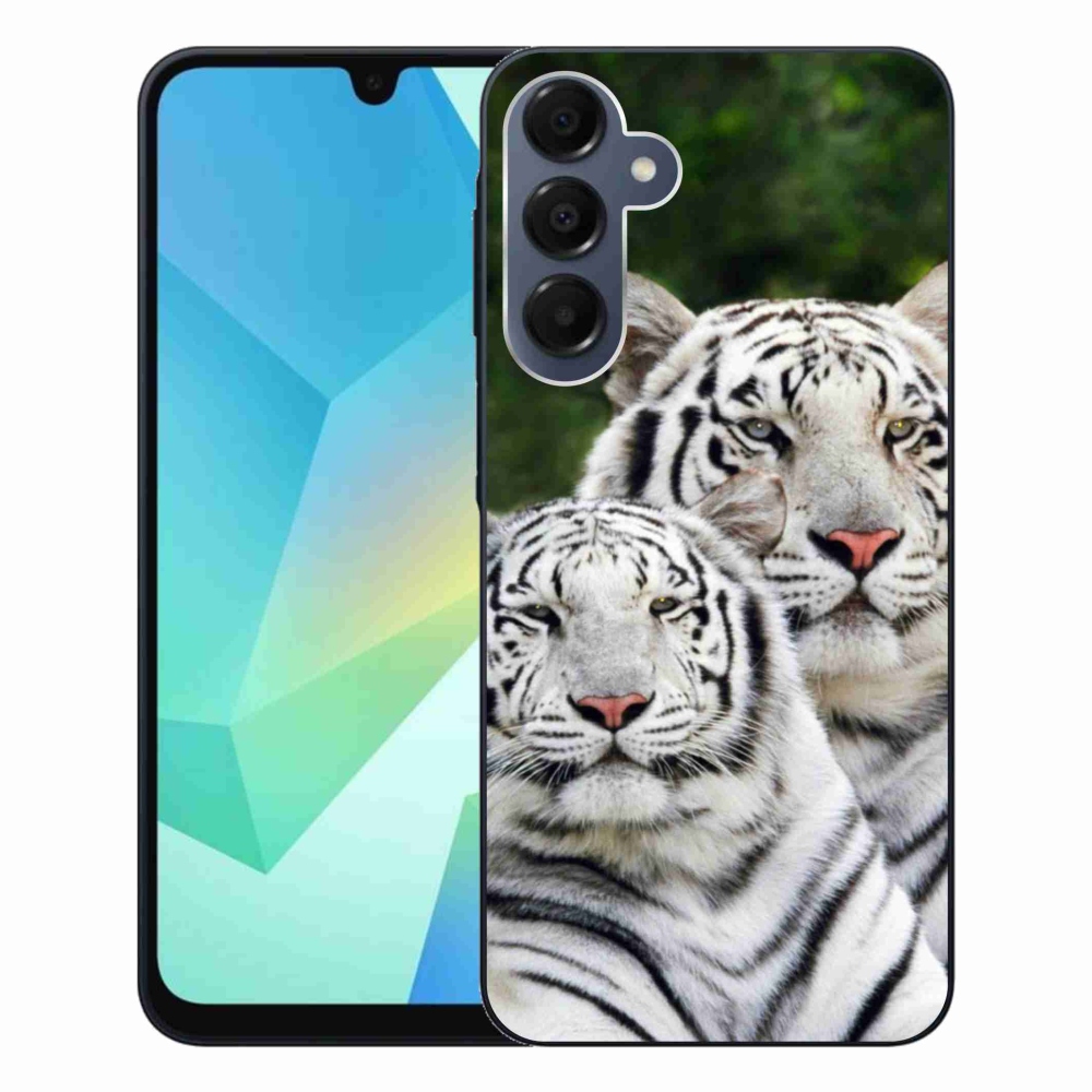 Gél tok mmCase Samsung Galaxy A16 4G/5G készülékhez - fehér tigrisek
