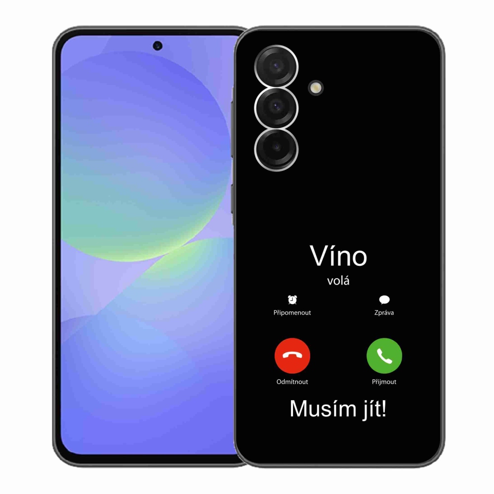 Gél borítás mmCase Samsung Galaxy A36 5G - bor hívja fekete háttérrel