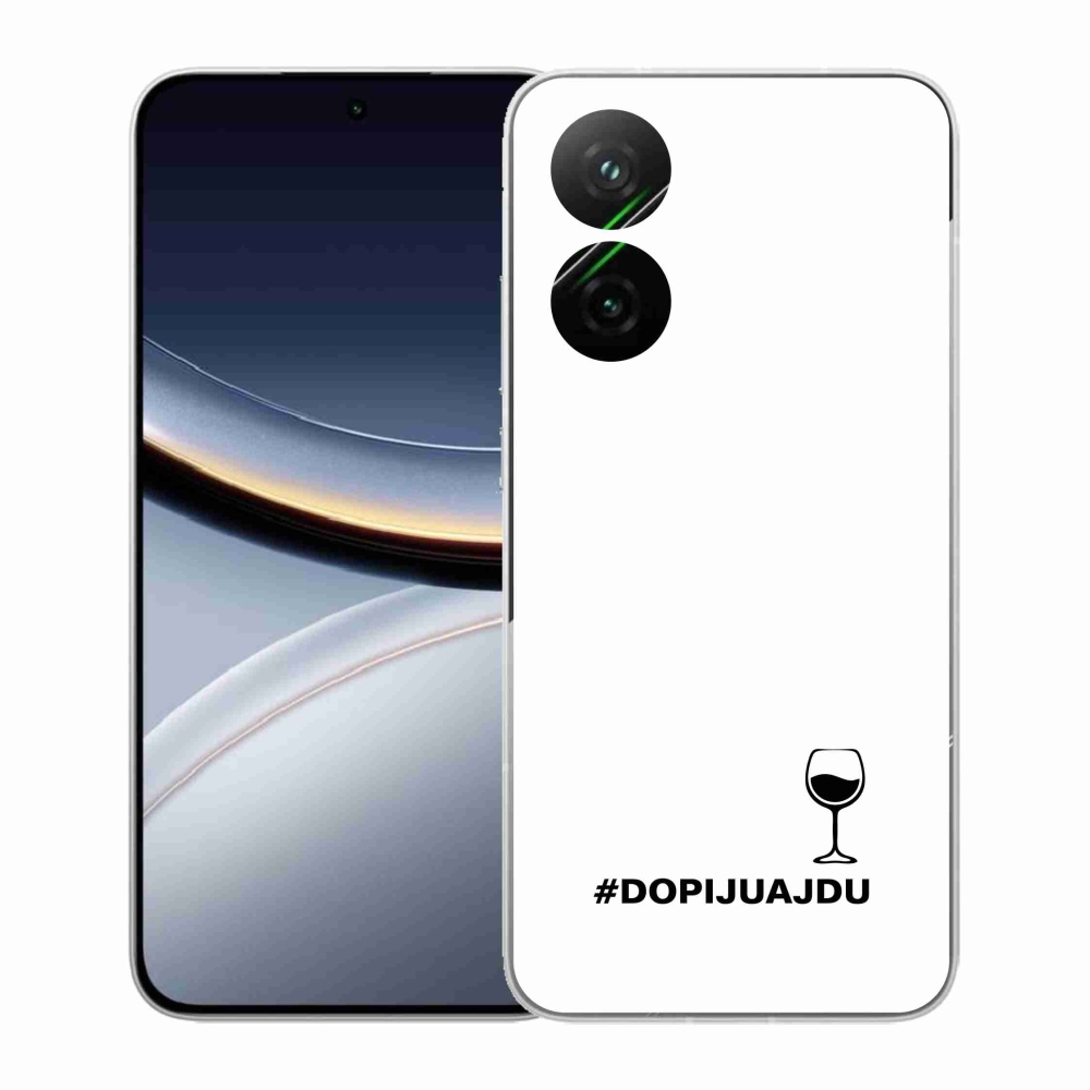 Gél borítás mmCase a Xiaomi Poco F7 5G-hez - bor motívum fehér háttérrel