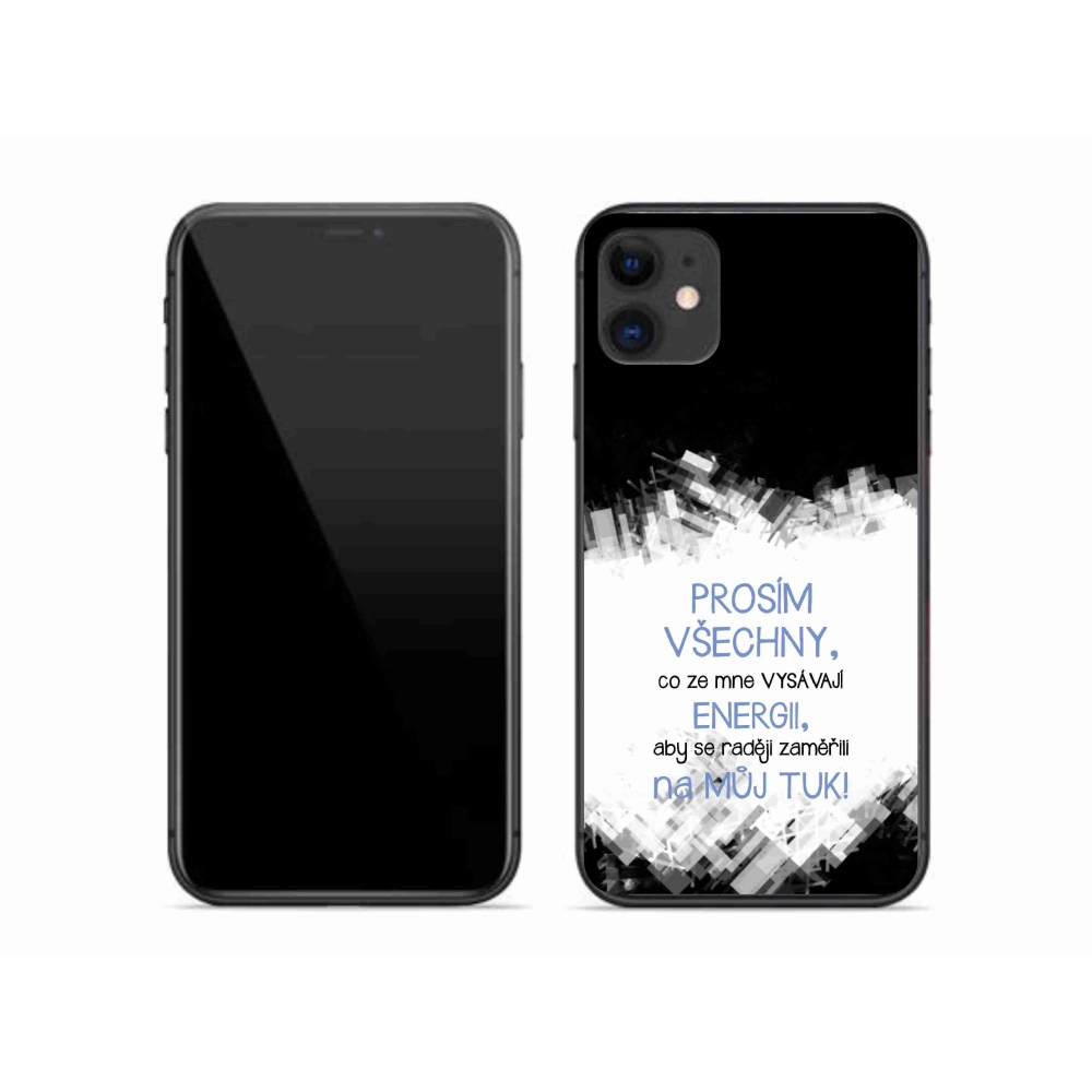 Gél borítás mmCase iPhone 11 készülékhez - vicces szöveg 1 kék