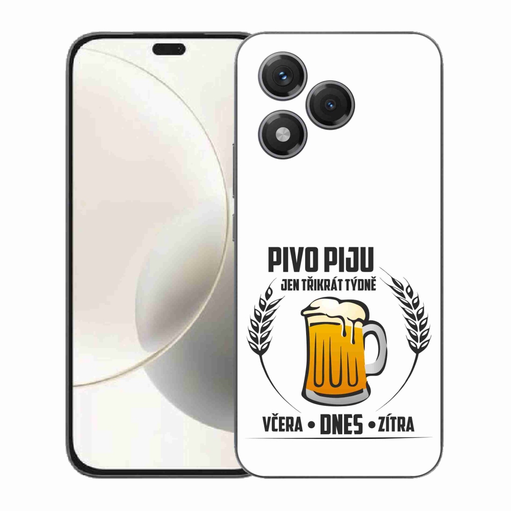 Gél borító mmCase a Honor 400 Lite készülékhez - sör motívum fehér háttérrel