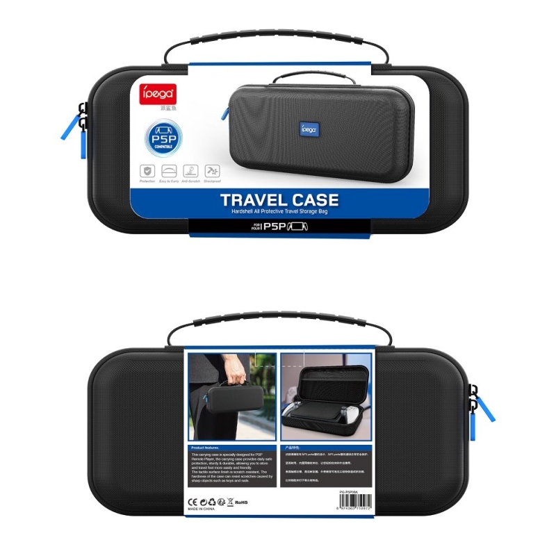 iPega P5P09A utazótáska Playstation Portal távoli lejátszóhoz Fekete