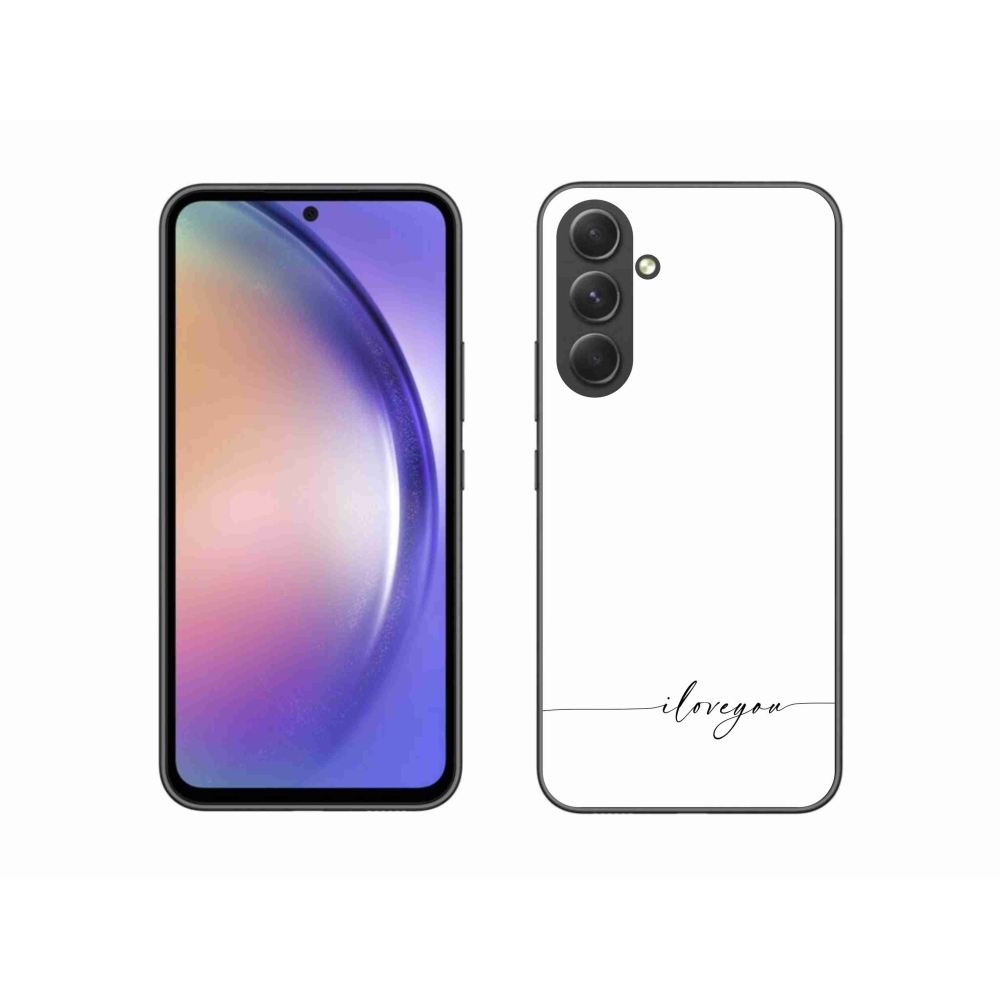 Gél borítás mmCase Samsung Galaxy A54 5G - I love you fehér háttérrel