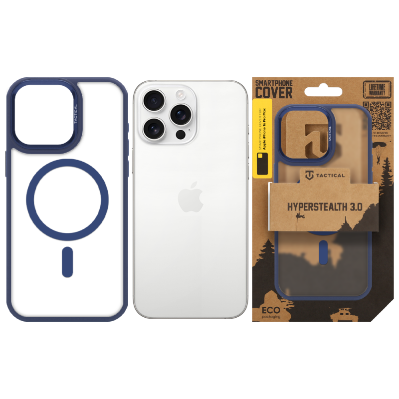 Tactical MagForce Hyperstealth 3.0 tok az Apple iPhone 16 Pro Max-hoz, mélykék