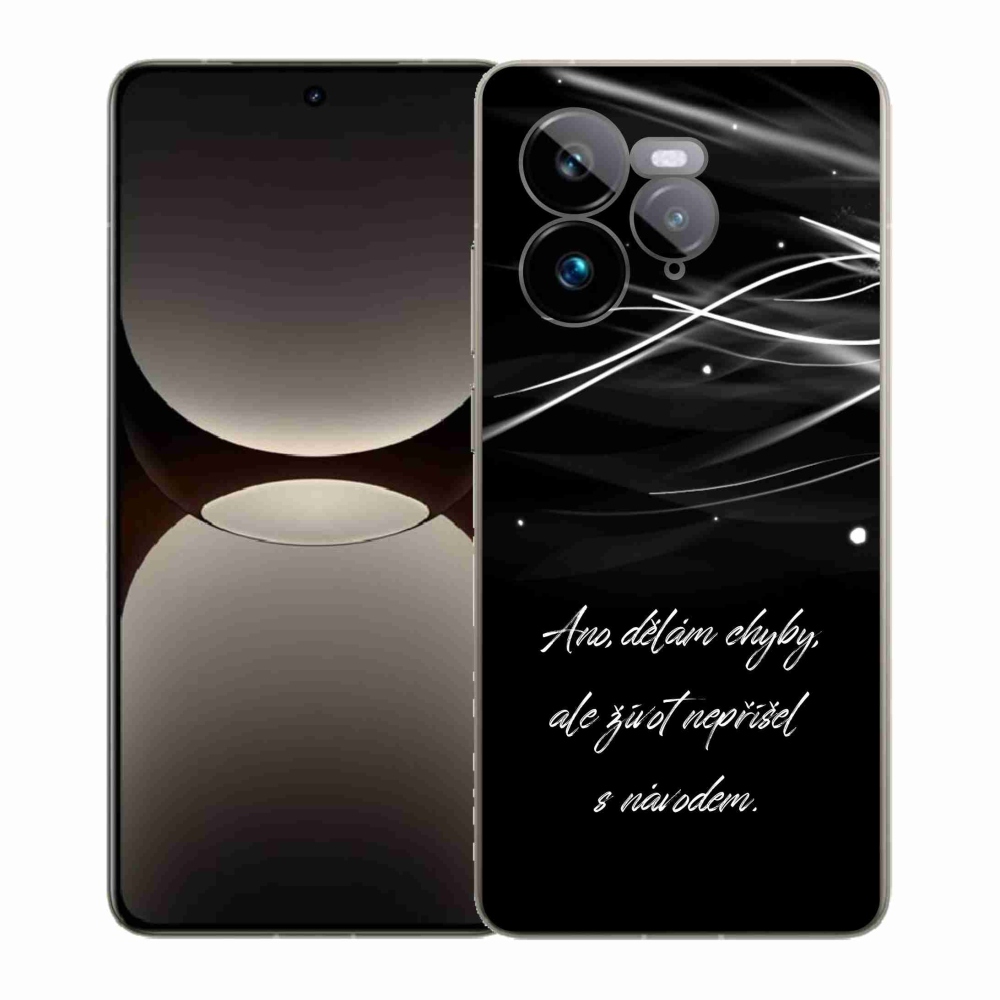 Gél borítás mmCase a Realme GT 7 Pro 5G-n - idézem fekete háttérrel