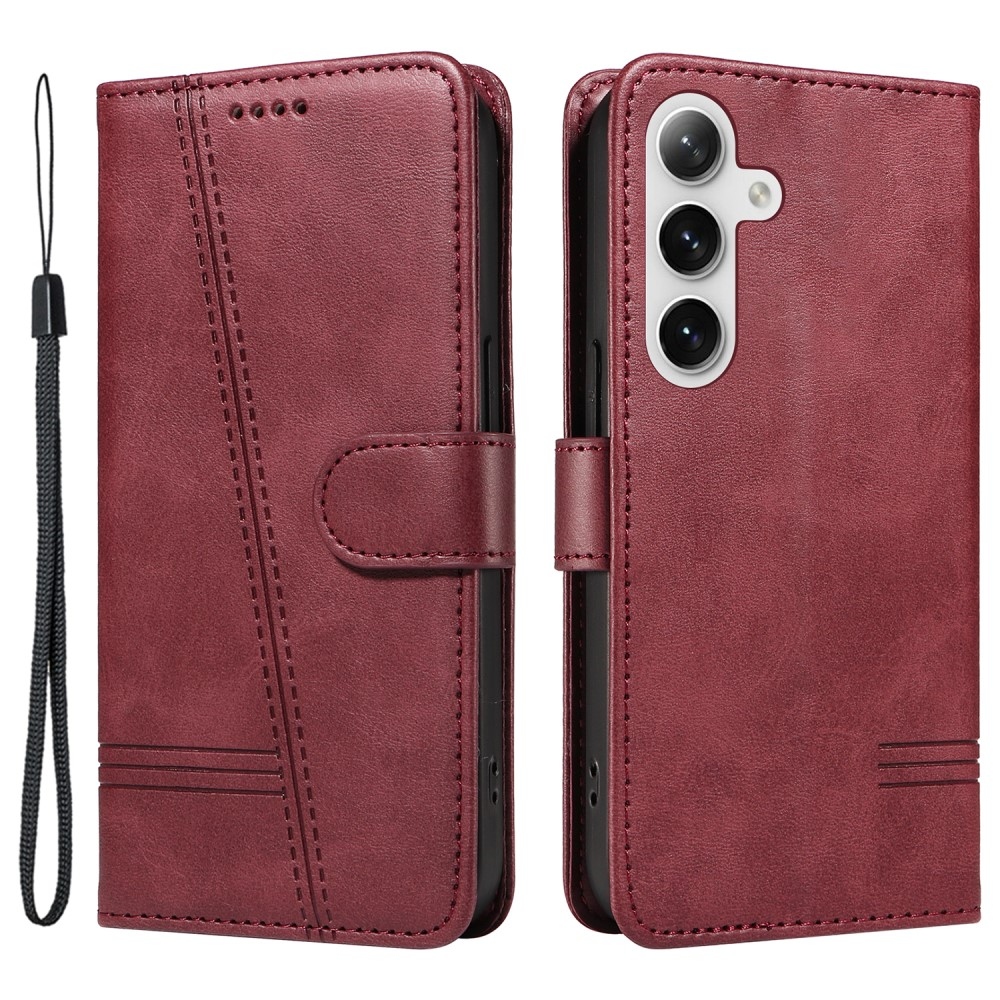 Póló alakú könyvtáska Samsung Galaxy S24+/S25+ készülékhez - bordó színű