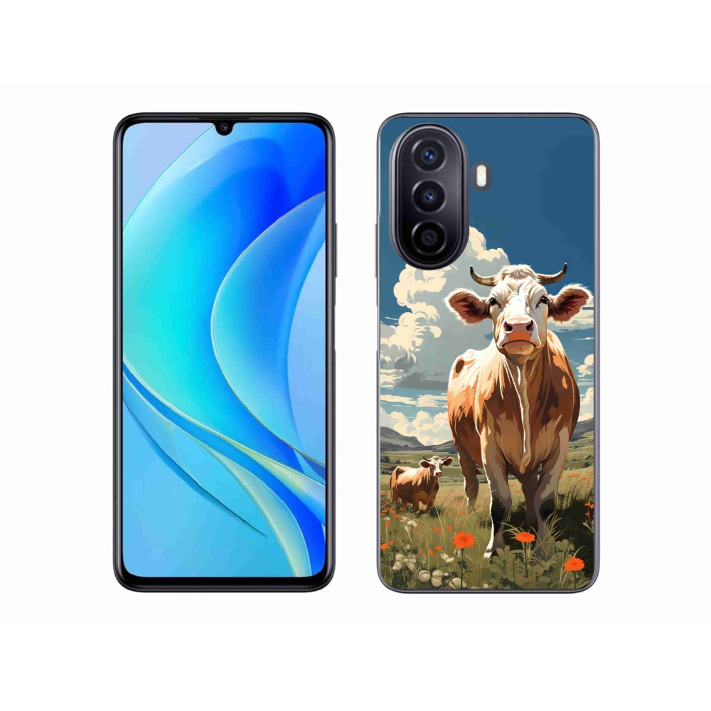 Gél borítás mmCase a Huawei Nova Y70 készülékhez - tehenek a réten