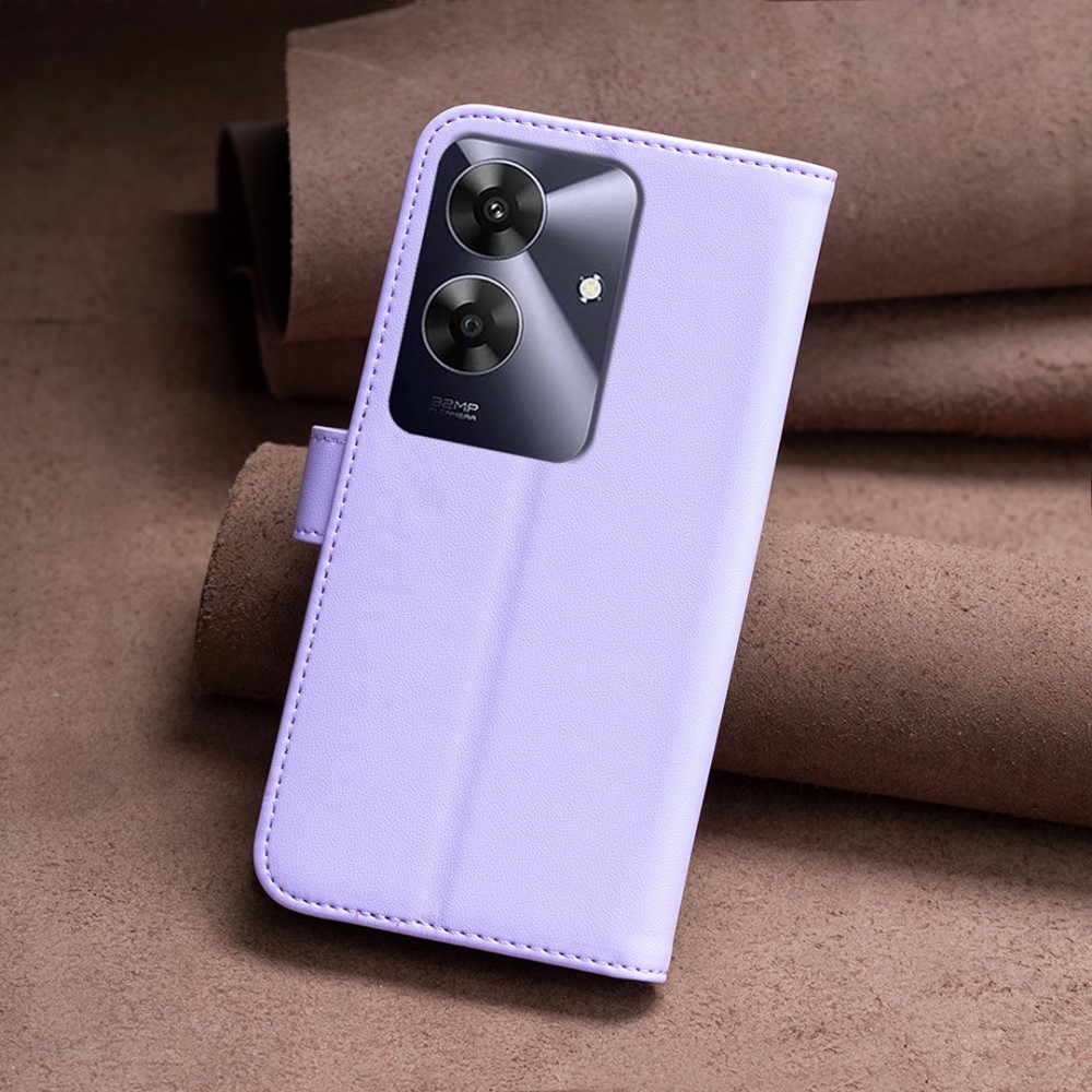 BNF könyvtáska Realme Note 60-hoz - világos lila