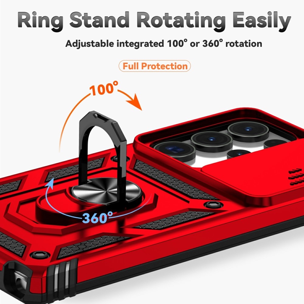 Gyűrűálló borítás Samsung Galaxy S25 Ultra készülékhez - piros