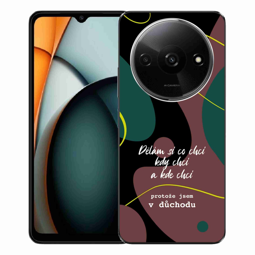 Gél borító mmCase a Xiaomi Redmi A3-hoz - vicces szöveg 10 fekete háttérrel