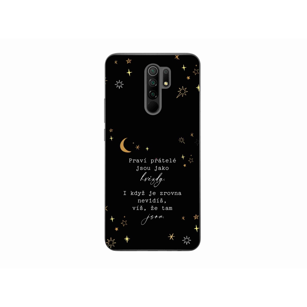 Gél borító mmCase a Xiaomi Redmi 9 - idézet 6 fekete háttérhez