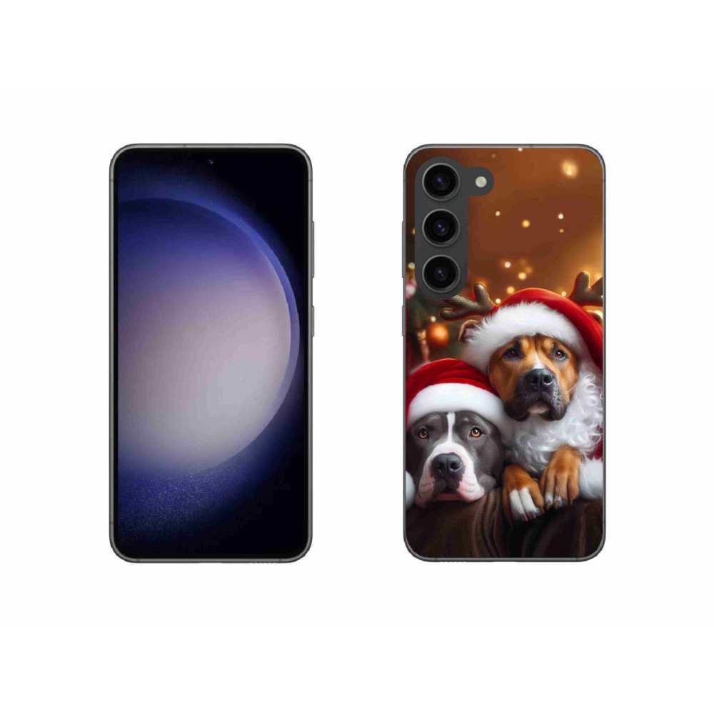 Gél borítás mmCase Samsung Galaxy S23 5G - Karácsonyi kutyák