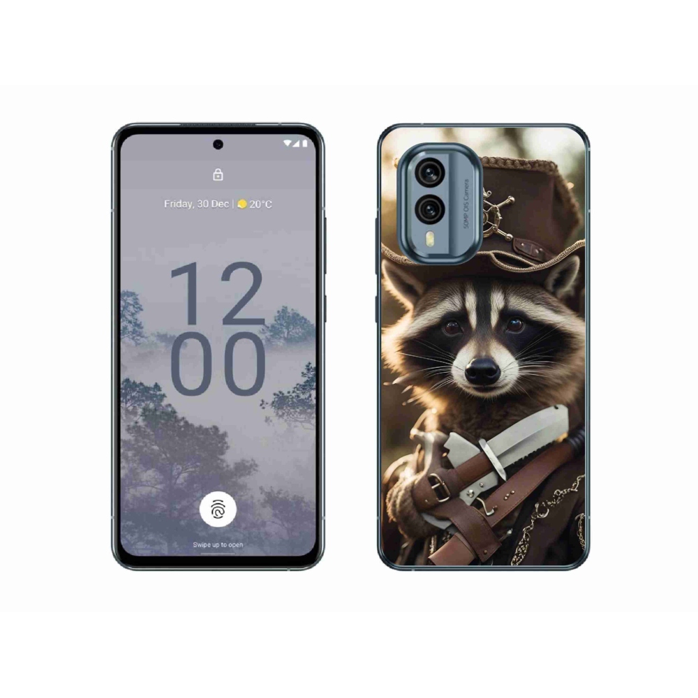 Zselés borító mmCase a Nokia X30 5G készülékhez - mosómedve egyenruhában