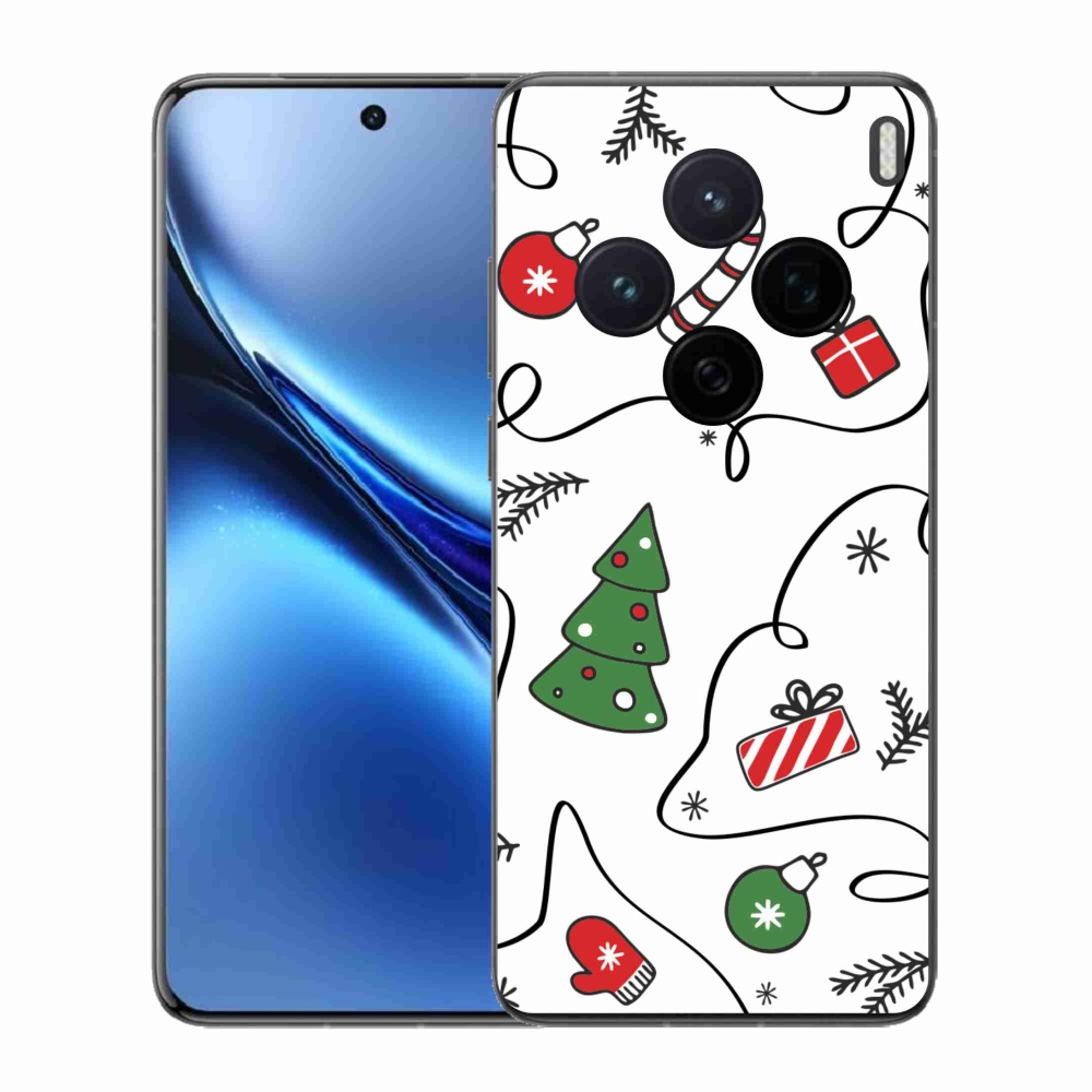 Zselés borító mmCase a Vivo X200 5G készülékhez - karácsonyi motívumok