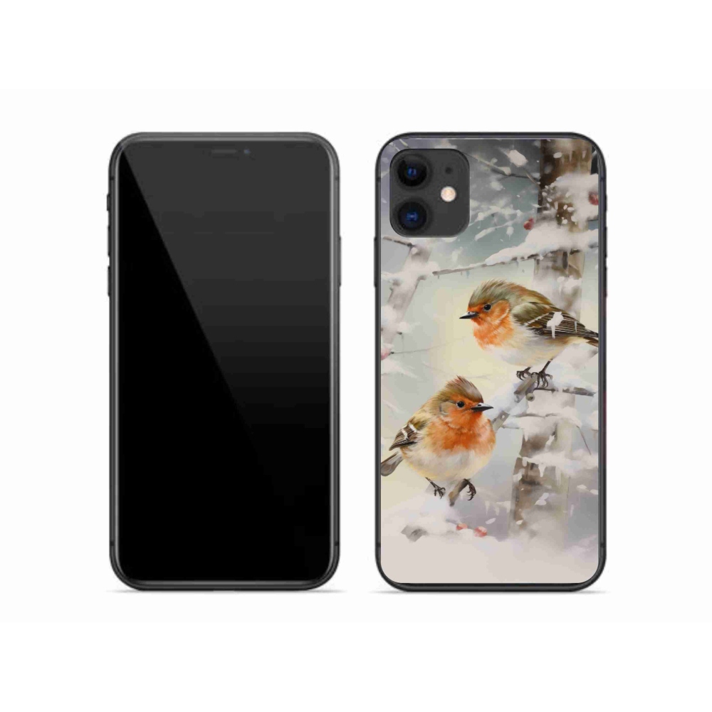 Gél borítás mmCase iPhone 11 készülékhez - madarak télen