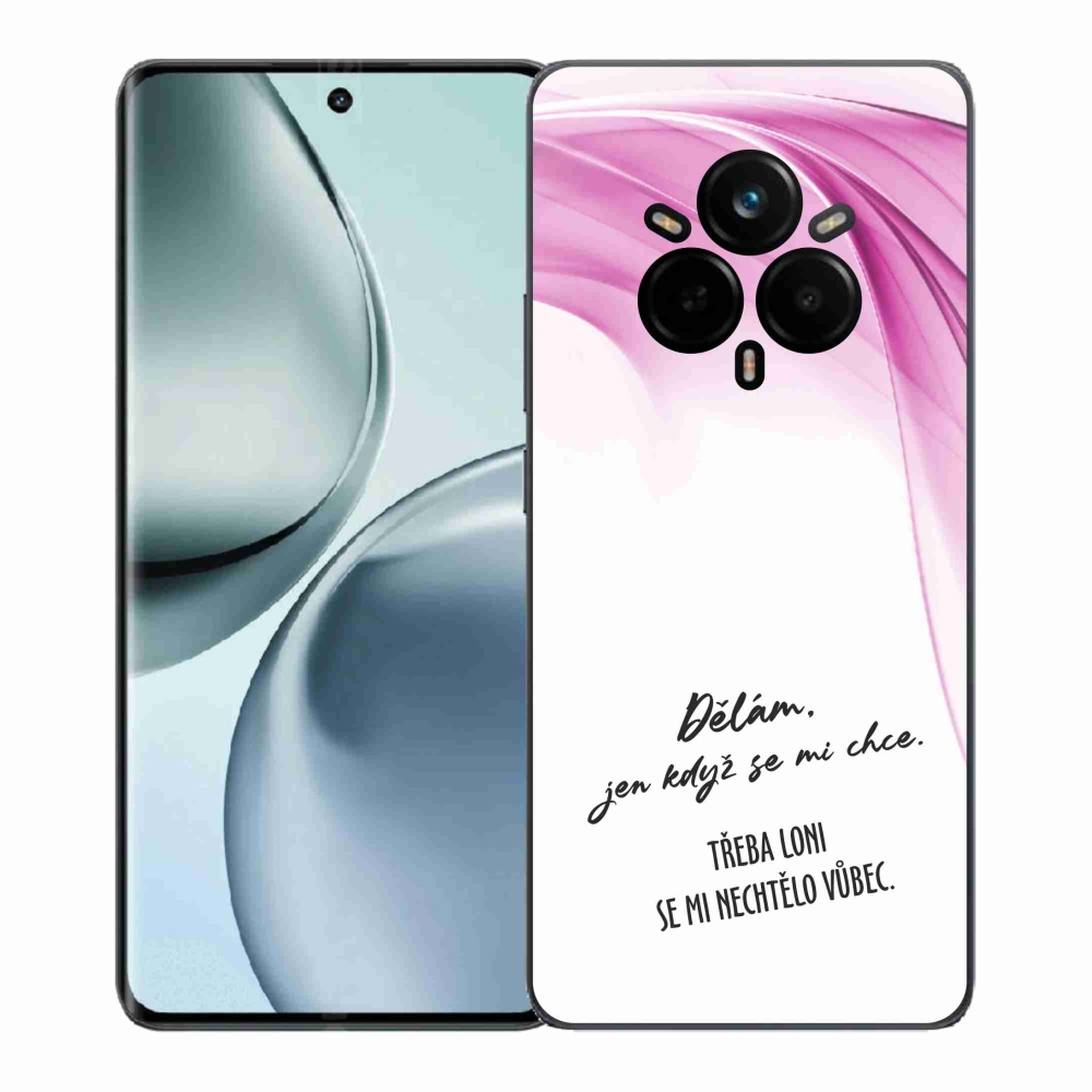 Gél borító mmCase a Realme 14 Pro+ 5G készülékhez - vicces szöveg 12 fehér háttér