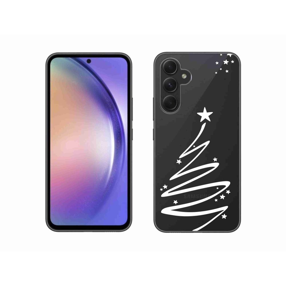 Zselés borító mmCase Samsung Galaxy A54 5G - fehér fa átlátszó háttéren