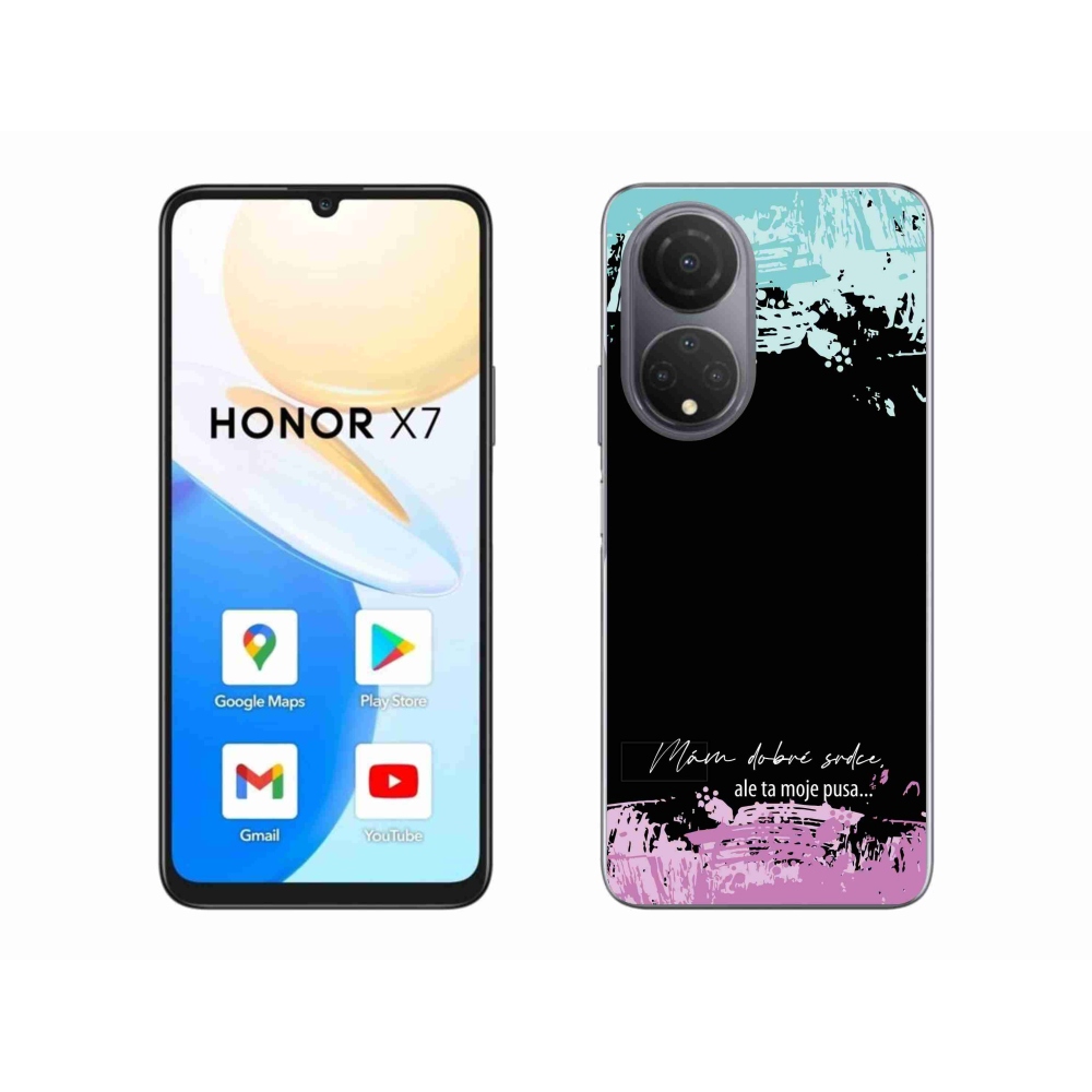 Gél borító mmCase a Honor X7-hez - vicces szöveg 3 fekete háttérrel