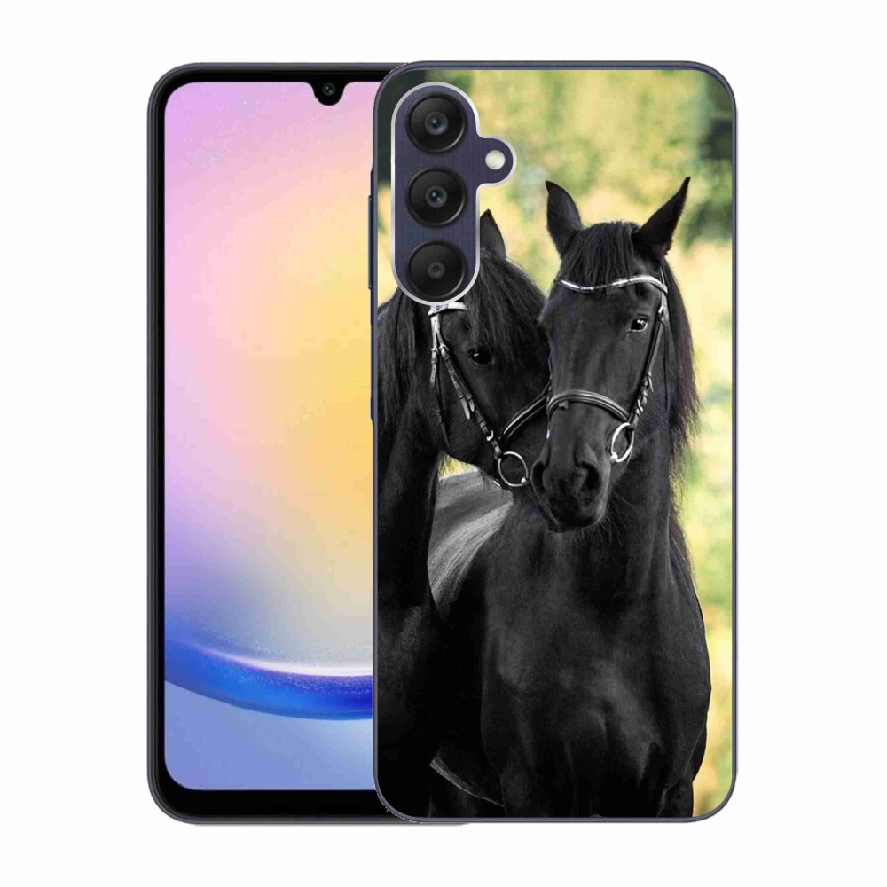 Zselés borítás mmCase Samsung Galaxy A25 5G - két fekete ló