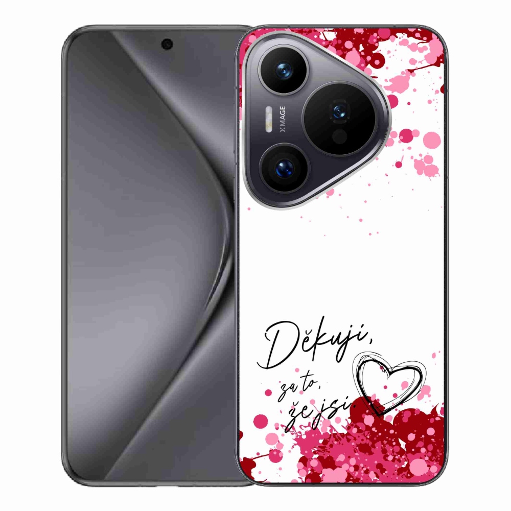 Gél borító mmCase a Huawei Pura 70 Pro készülékhez - text in love 2 fehér háttér
