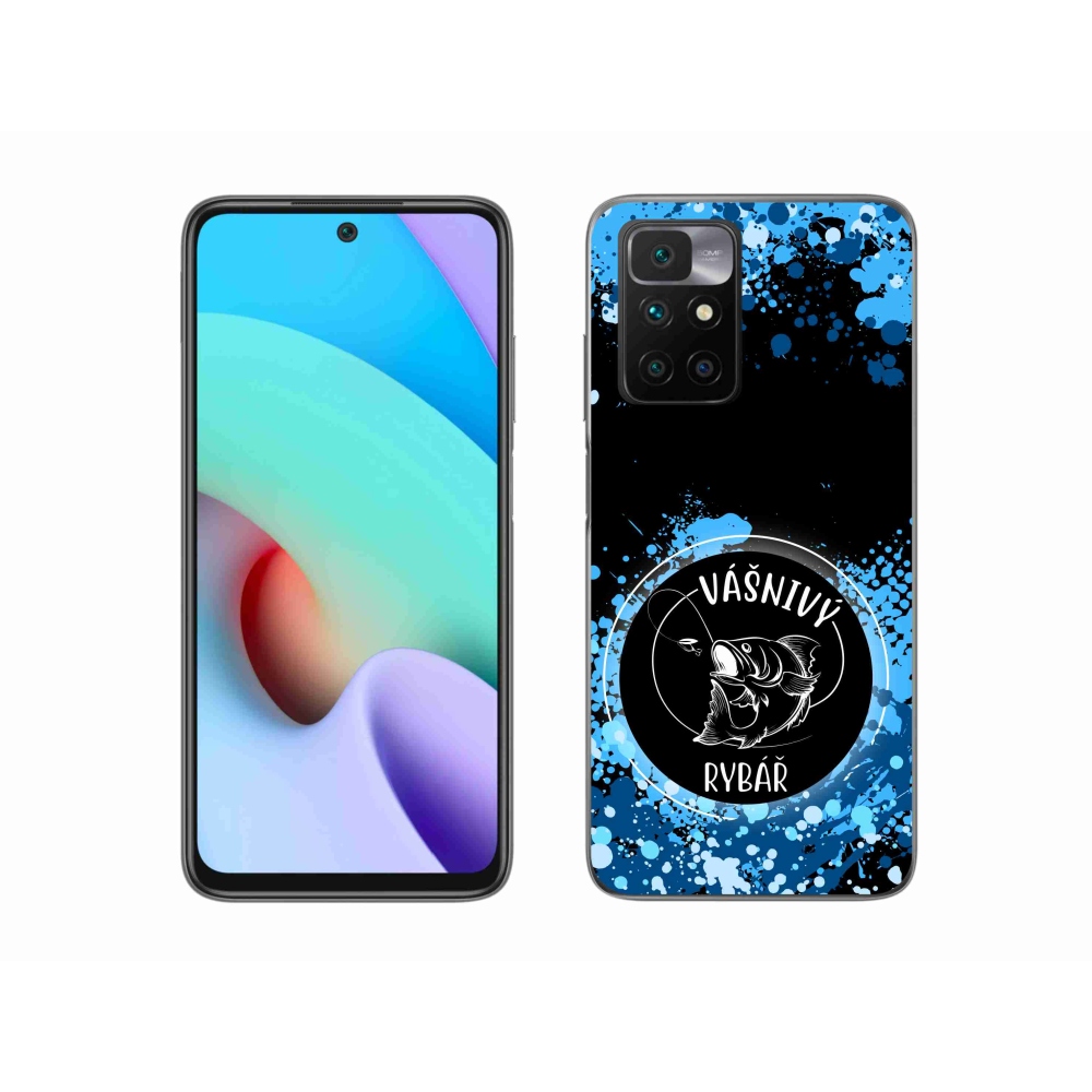 Gél borító mmCase a Xiaomi Redmi 10/Redmi 10 (2022) - szenvedélyes halász fekete háttérrel