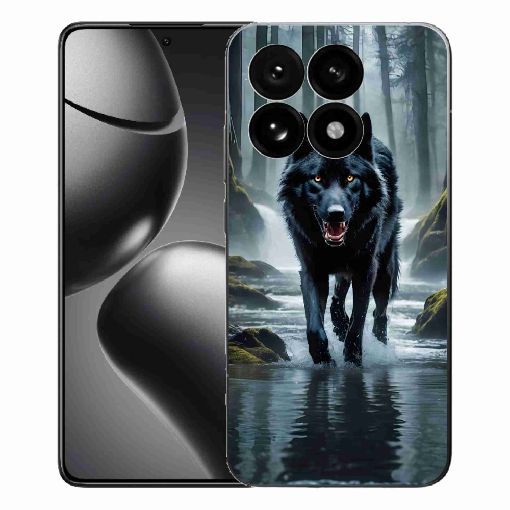 Zselés borítás mmCase a Xiaomi 15T-hez - fekete farkas