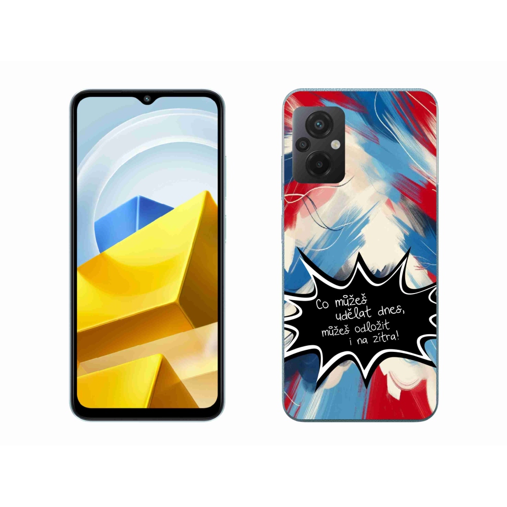 Gél borító mmCase a Xiaomi Poco M5 4G-hez - vicces szöveg 9 fekete háttér