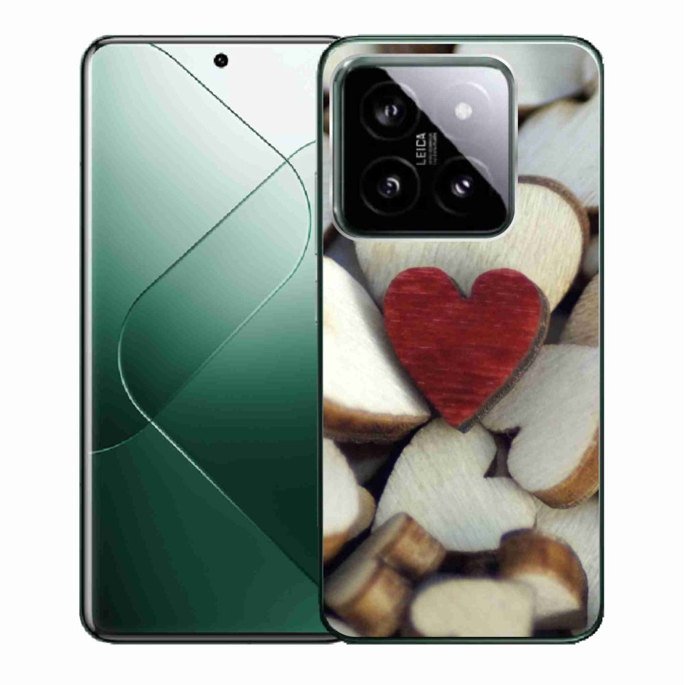 Gél borítás mmCase a Xiaomi 14-hez - gravírozott piros szív