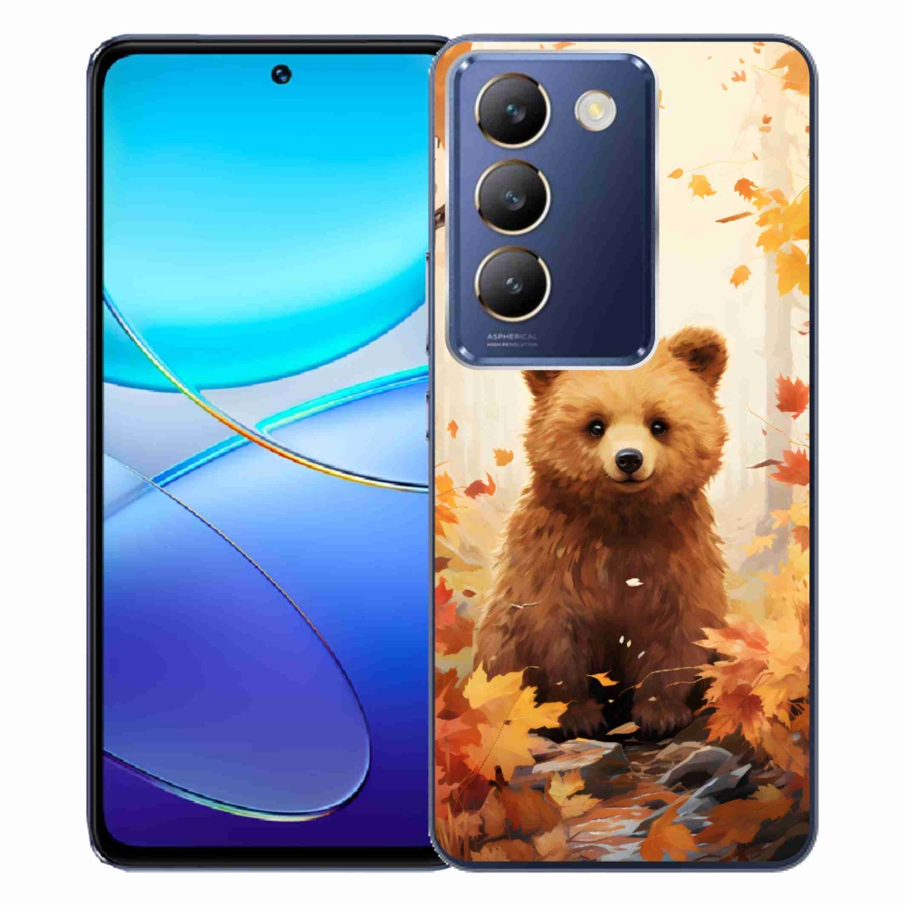 Gél borítás mmCase a Vivo V40 SE 4G/5G készülékhez - medve az erdőben