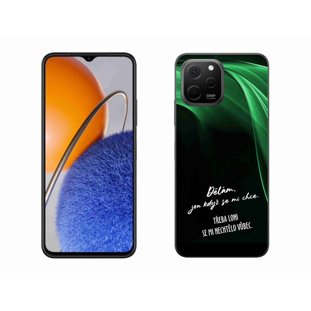 Gél borító mmCase a Huawei Nova Y61 készülékhez - vicces szöveg 12 fekete háttér