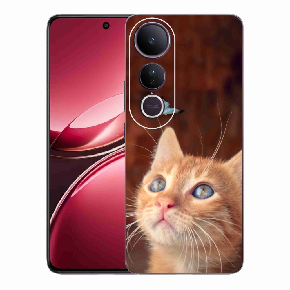 Gél borító mmCase a Vivo V50 Lite 4G/5G készülékhez - pillangó és cica